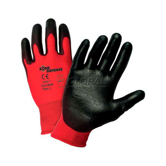 West Chester 701CRPB/XL Zone Defense Guantes Negro, rojo