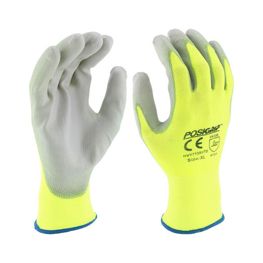 West Chester HVY713SUTS/L PosiGrip Guantes Amarillo altamente visible
