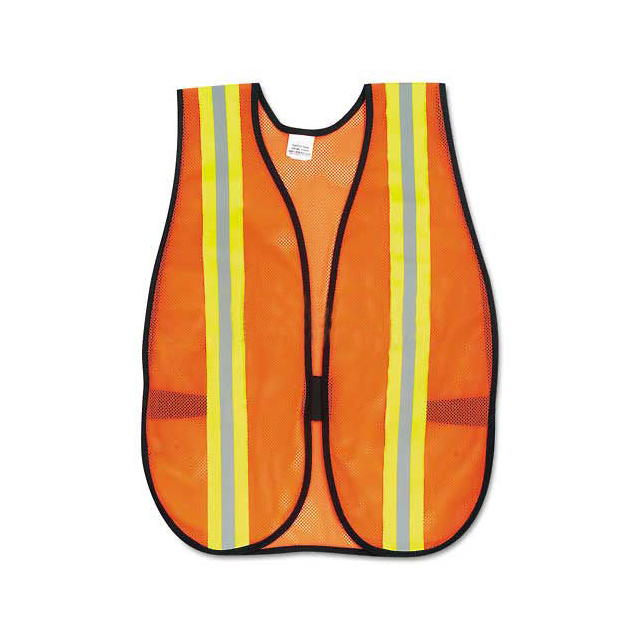 MCR Safety V201R - Chaleco de seguridad Naranja fluorescente