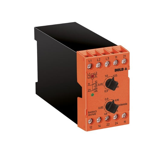 DOLD BA9043 3/N AC50-400HZ 230/400V BA9043 Subvoltaje 230 ~ 400VCA - -20°C ~ 60°C