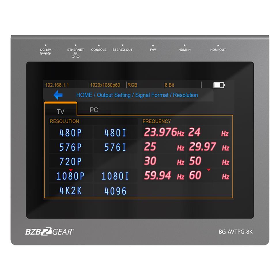 BZBGEAR BG-AVTPG-8K - - Generator, Analyzer