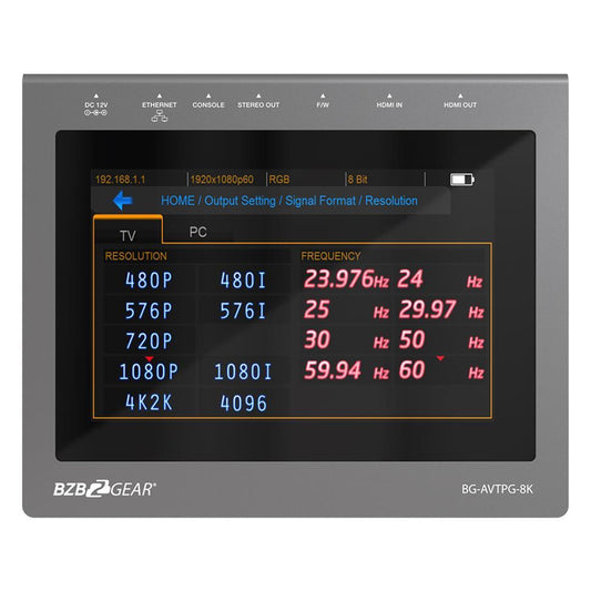 BZBGEAR BG-AVTPG-8K - - Generator, Analyzer
