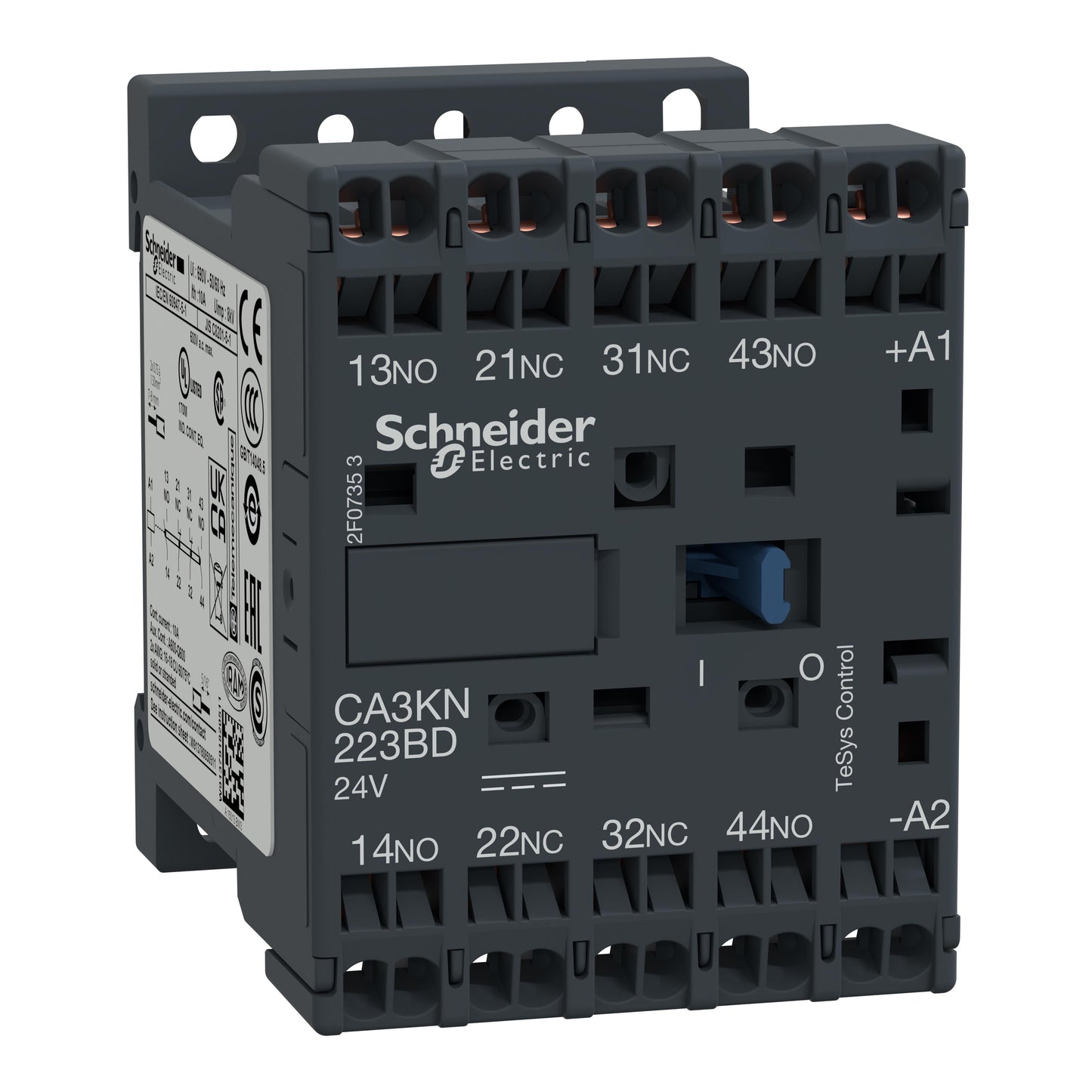 Schneider Electric CA3KN223BD TeSys Montaje de chasis, Riel DIN 24VCC