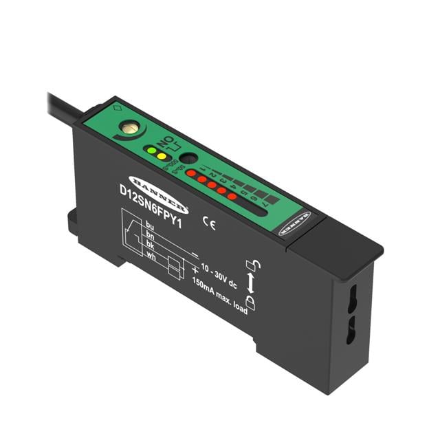 Banner Engineering Corporation D12SN6FPY1 D12 Fibra óptica - 500µs IP11, IEC, NEMA 2