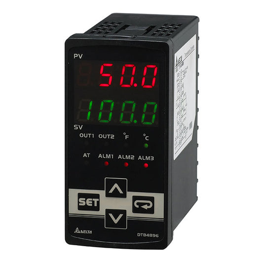 Delta Electronics/Industrial Automation DTB4896RRE DT Process, Temperature Controller (RTD, Type B, E, J, K, L, N, R, S, T, TXK, U) -200°C ~ 1800°C, 0 ~ 20mA, 0 ~ 10VDC, 0 ~ 50mV