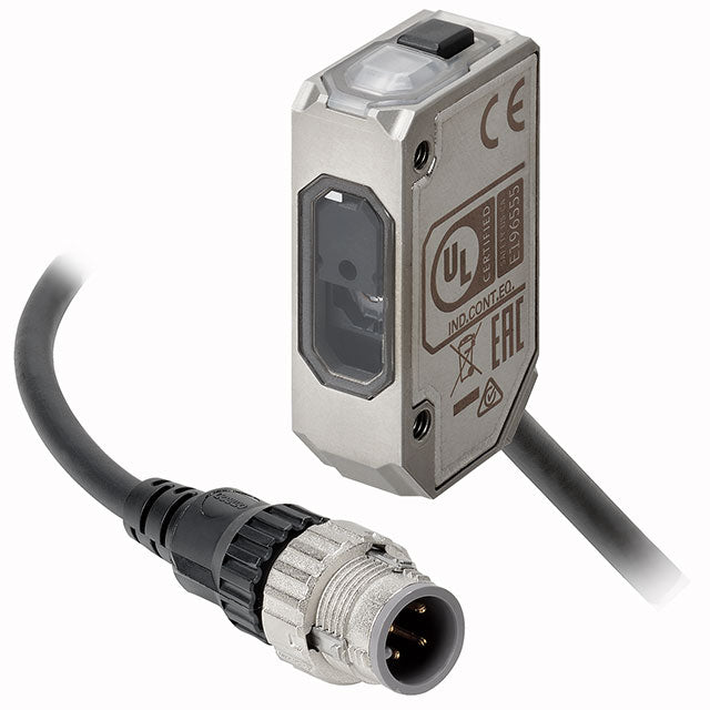 Omron Automation and Safety E3AS-F1500IMD-M1TJ 0.3M E3AS-F Reflectivo 1.969" ~ 59.055" (50mm ~ 1.5m) 150ms IP67, IP69K
