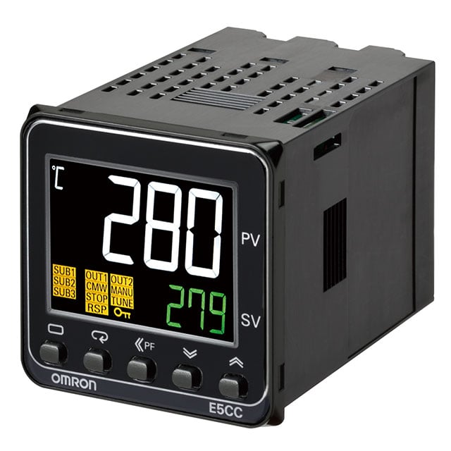 Omron Automation and Safety E5CC-RX3A5M-000 E5CC Process, Temperature Controller (RTD, Type B, E, J, K, L, N, PLII, R, S, T, U, W) -200°C ~ 2300°C, 0 ~ 20mA, 0 ~ 10VDC