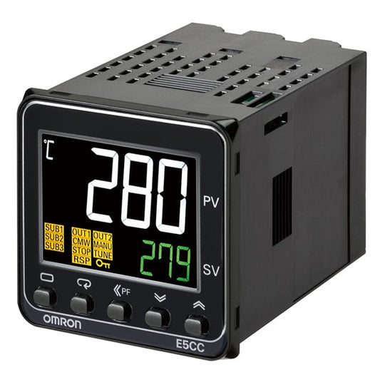 Omron Automation and Safety E5CC-QX3D5M-007 E5CC Process, Temperature Controller (RTD, Type B, E, J, K, L, N, PLII, R, S, T, U, W) -200°C ~ 2300°C, 0 ~ 20mA, 0 ~ 10VDC