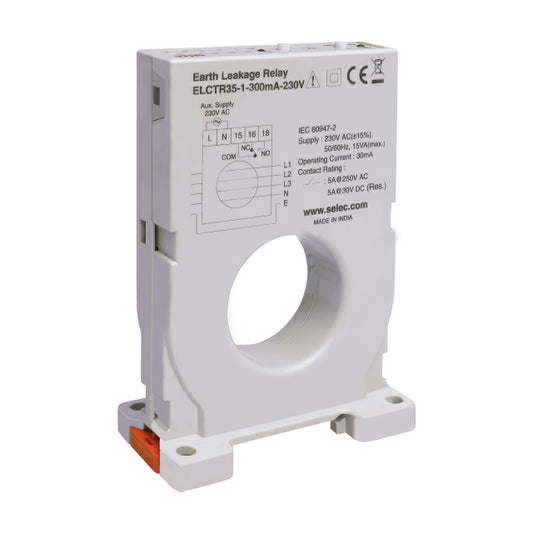 Selec Controls USA Inc. ELCTR35-1-300MA-230V ELCTR Falla a tierra 230VCA - 0°C ~ 55°C