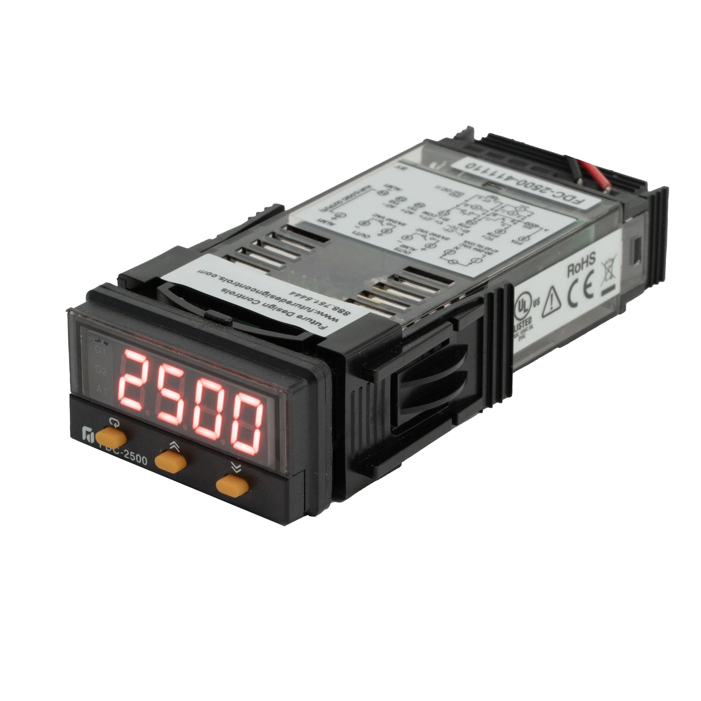 Future Design Controls FDC-2500-415110 FDC-2500 Temperature Controller (RTD, Type B, E, J, K, L, N, R, S, T) 0 ~ 20mA, 0 ~ 10VDC