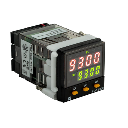 Future Design Controls FDC-9300-411110 300 Process, Temperature Controller (RTD, Voltage, Current, Type B,C, E, J, K, P, R, S, T) -250°C ~ 1800°C, 0 ~ 20mA, 0 ~ 10VDC, 0 ~ 150mV