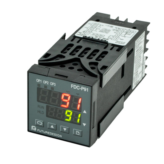 Future Design Controls FDC-P91-41100030 P Process, Temperature Controller (RTD, Voltage, Type B, C, E, J, K, N, P, R, S, T) -250°C ~ 1800°C, 0 ~ 20mA, 0 ~ 10VDC, 0 ~ 150mV