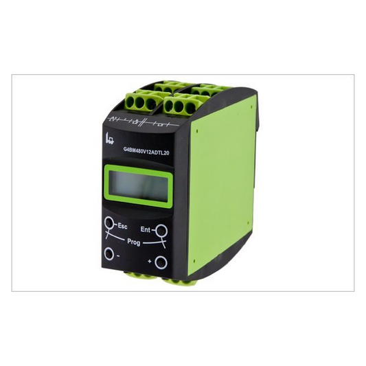 TELE Controls Inc G4BM480V12ADTL20 24-240V AC/DC - Falla a tierra, sobrecarga, sobretemperatura, subcarga 24 ~ 240VCA/CC 0.1 ~ 50s -25°C ~ 40°C