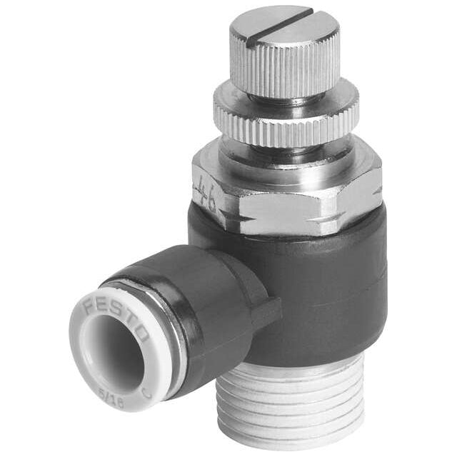 Festo Corporation GRLA-1/4-QB-1/4-U - Restrictor de flujo, ajustable Roscado 2-1/4" NPT - -