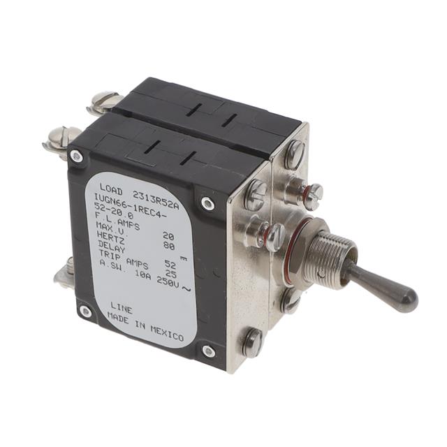 Sensata-Airpax IUGN66-1REC4-52-20.0 IUG Montaje en panel Magnético, (retardo hidráulico) 750mA