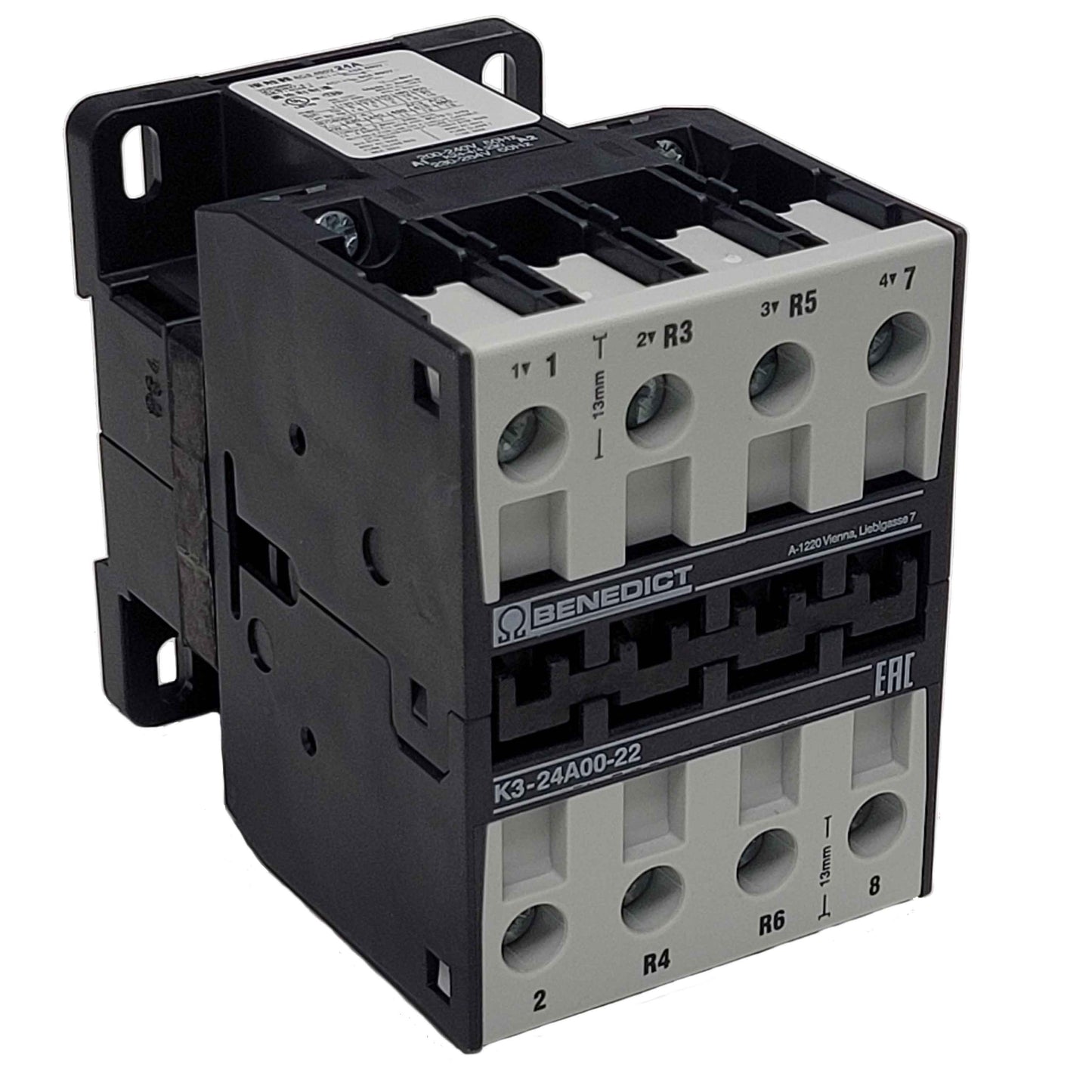 B&J-USA, Inc. K3-24A00-22 230 K3 Montaje de chasis, Riel DIN 230 ~ 240VCA