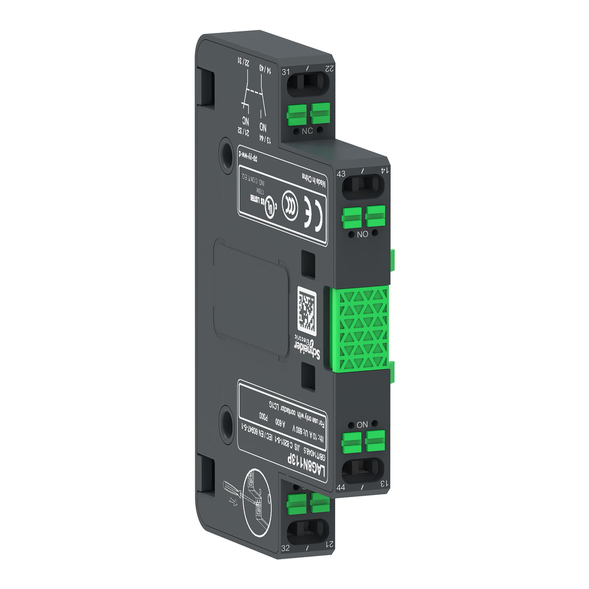 Schneider Electric LAG8N113P TeSys Bloque de contacto auxiliar Contactores