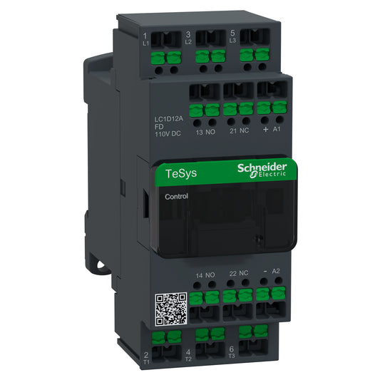 Schneider Electric LC1D12AFD TeSys Deca Montaje de chasis, Riel DIN 110VCC