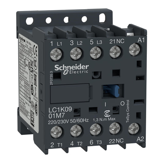 Schneider Electric LC1K0901B7 TeSys Montaje de chasis, Riel DIN 24VCA