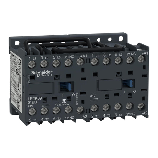 Schneider Electric LP2K0901BD TeSys Montaje de chasis, Riel DIN 24VCC