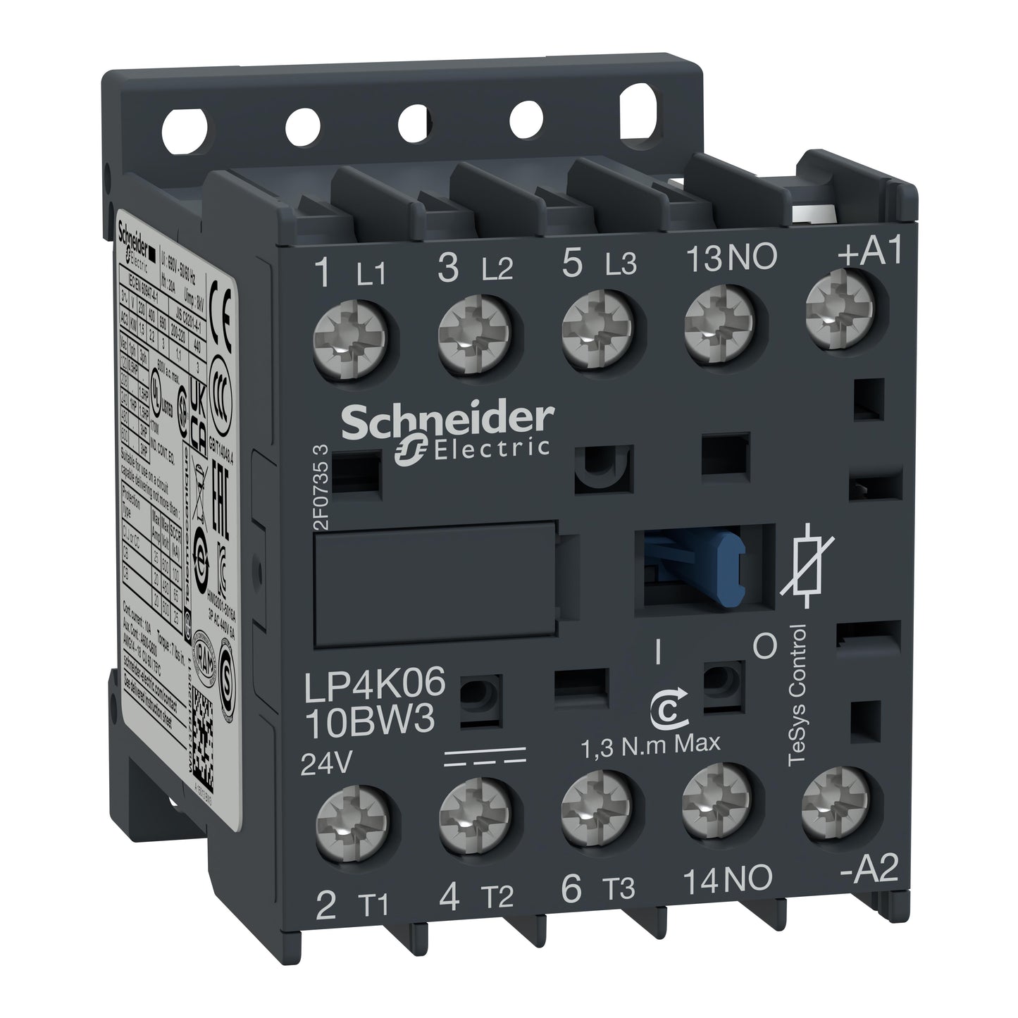 Schneider Electric LP4K0610BW3 TeSys Montaje de chasis, Riel DIN 24VCC