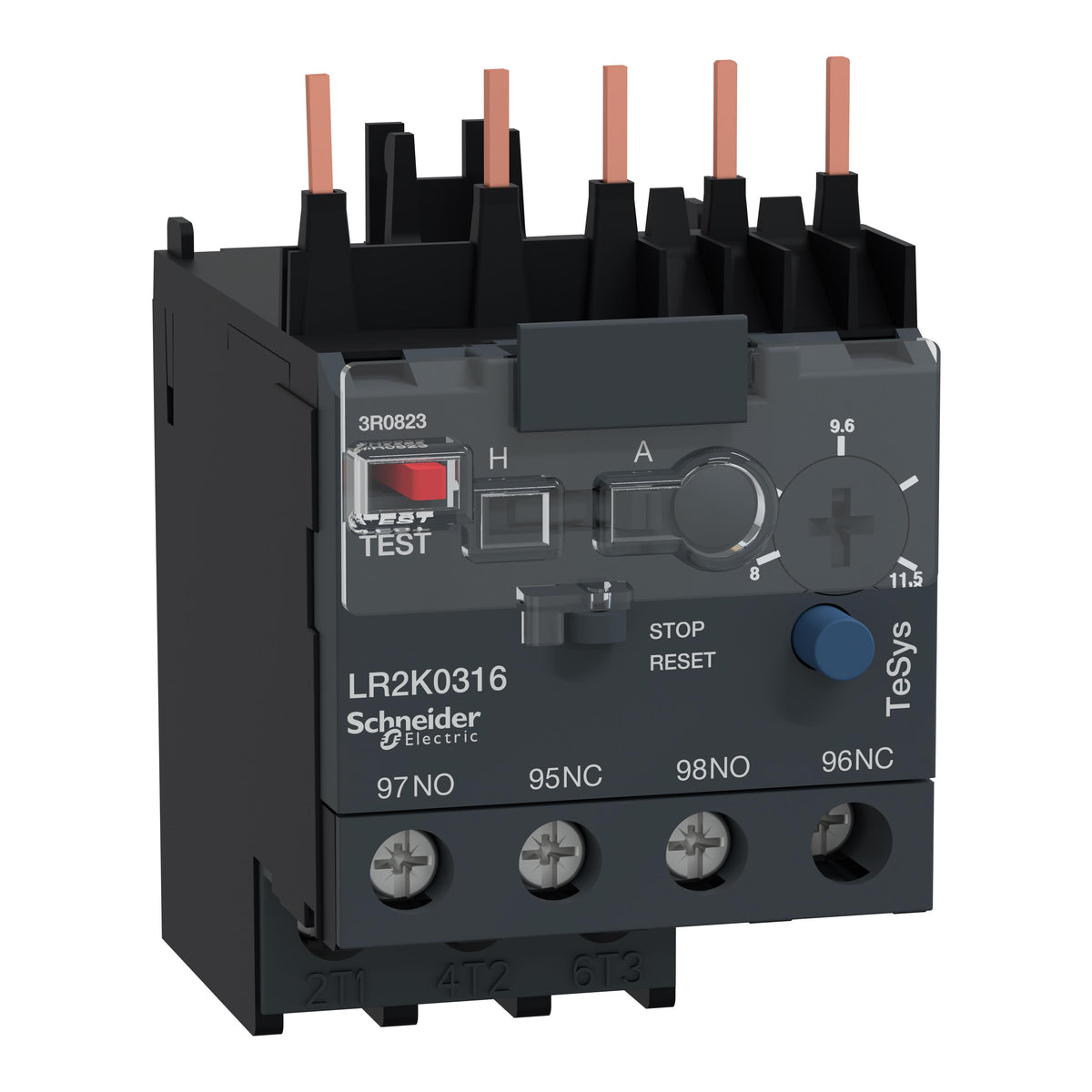 Schneider Electric LR2K0316 TeSys Relé de sobrecarga térmica Series LC1K, LC7K, LP1K y LP4K
