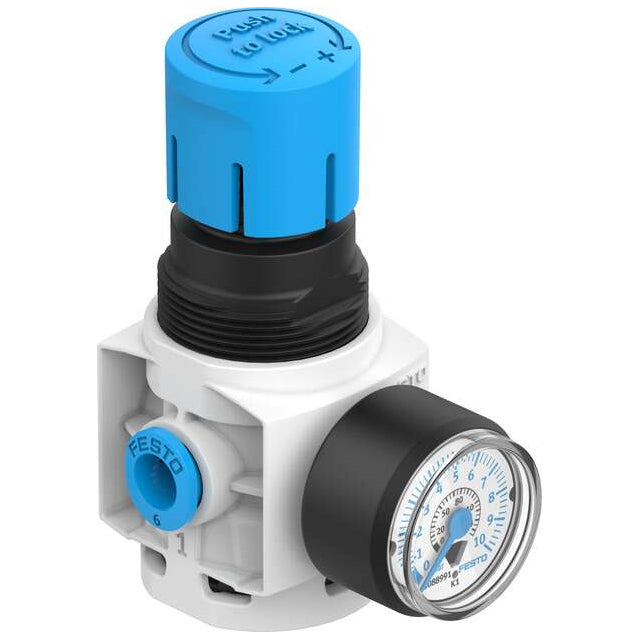 Festo Corporation MS2-LR-QS6-D6-AR-BAR-B MS Regulador 14.5 ~ 116 PSI (1 ~ 8 bar)