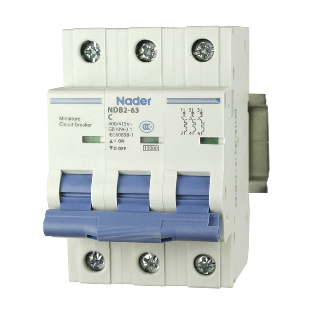 ASI-Ez NDB2-63C32-3 NDB2 Riel DIN Termomagnético 32A