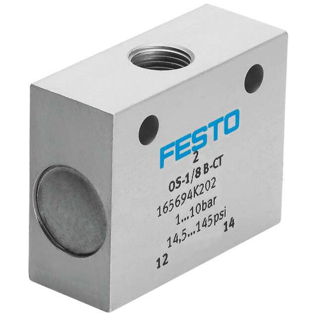 Festo Corporation OS-1/4-B - Elemento lógico LOGIC OR 15 ~ 145 PSI (1 ~ 10 bar) -