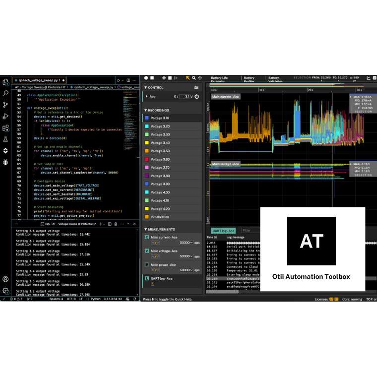 Qoitech AB OTII-AUTOMATION-TOOLBOX Otii Toolboxes Otii Toolboxes Energy Analyzer