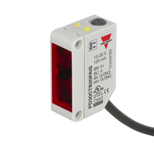 Carlo Gavazzi Inc. PD30CTB20PAIS - Reflectivo, difuso 7.874" (200mm) 1ms IP67