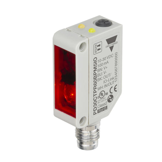 Carlo Gavazzi Inc. PD30CTPS50BPM5IO PD Retrorreflectivo, polarizado 196.850" (5m) 500µs IP67