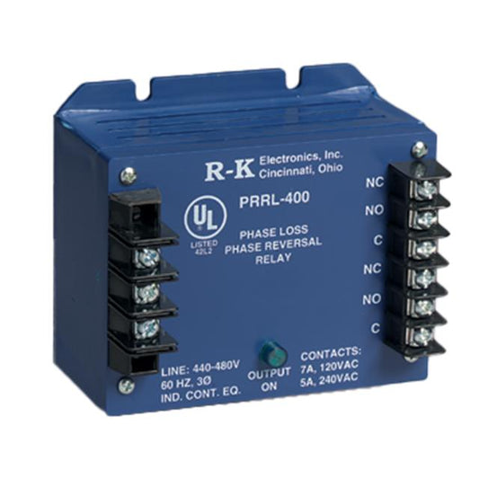 R-K Electronics, Inc. PRRO-200 - Pérdida de fase 200 ~ 240VCA 5s 0°C ~ 40°C