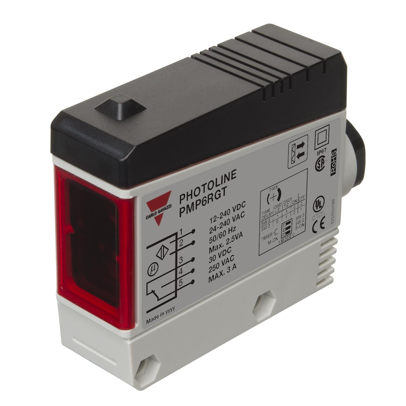 Carlo Gavazzi Inc. PMP6RGT - Retrorreflectivo, polarizado 236.2" (6m) 20 ms, 30 ms IP67