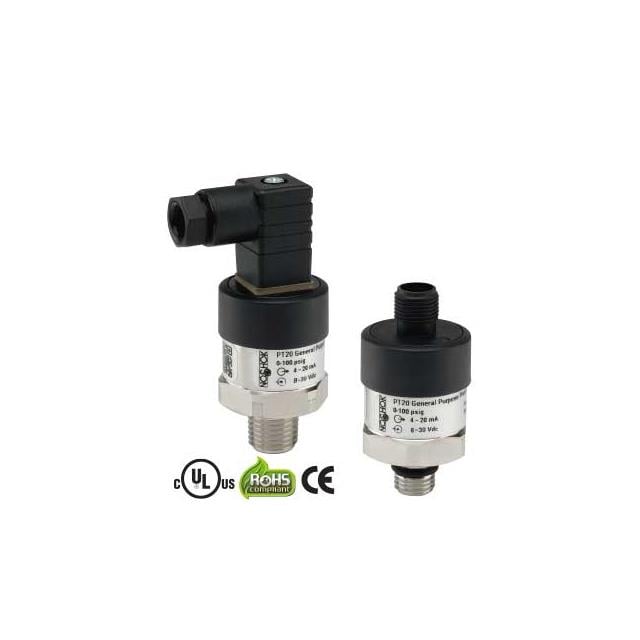 NOSHOK, Inc. PT20-100PSIG-1-1-2-8 PT20 Automatización industrial Medidor Corriente analógica Macho - 1/4" (6.35mm) NPT