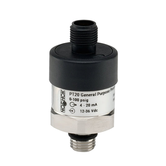 NOSHOK, Inc. PT20-6000PSIG-1-1-45-25-ST8 PT20 Industrial Medidor Corriente analógica, voltaje analógico Macho - 7/16" (11.11mm) SAE4
