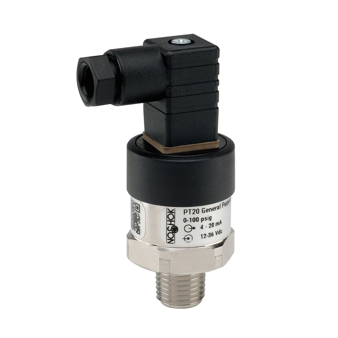 NOSHOK, Inc. PT20-200PSIG-1-1-2-7-ST8 PT20 Industrial Medidor Corriente analógica, voltaje analógico Macho - 1/4" (6.35mm) NPT