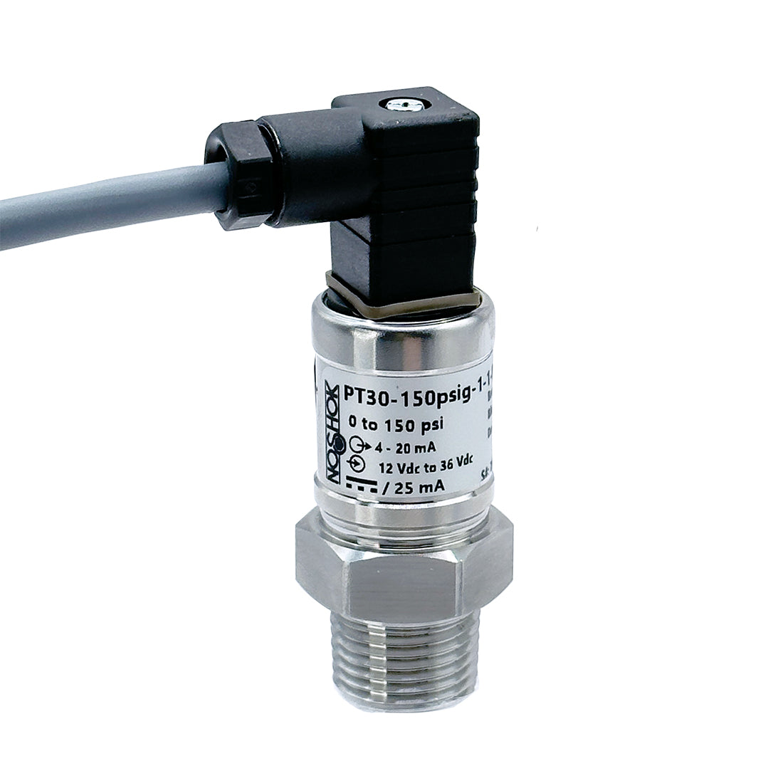 NOSHOK, Inc. PT30-150psig-1-1-82-17 PT30 Automatización industrial Medidor Corriente analógica Macho - 1/2" (12.7mm) NPT