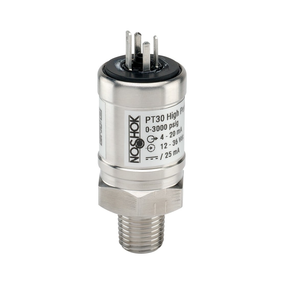NOSHOK, Inc. PT30-15psig-1-2-2-70-ST8-CC PT30 Industrial Medidor 0V ~ 5V Roscado