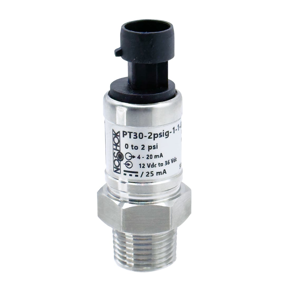 NOSHOK, Inc. PT30-2psig-1-1-82-34 PT30 Automatización industrial Medidor Corriente analógica Macho - 1/2" (12.7mm) NPT