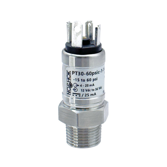 NOSHOK, Inc. PT30-100psig-1-1-82-80 PT30 Automatización industrial Medidor Corriente analógica Macho - 1/2" (12.7mm) NPT