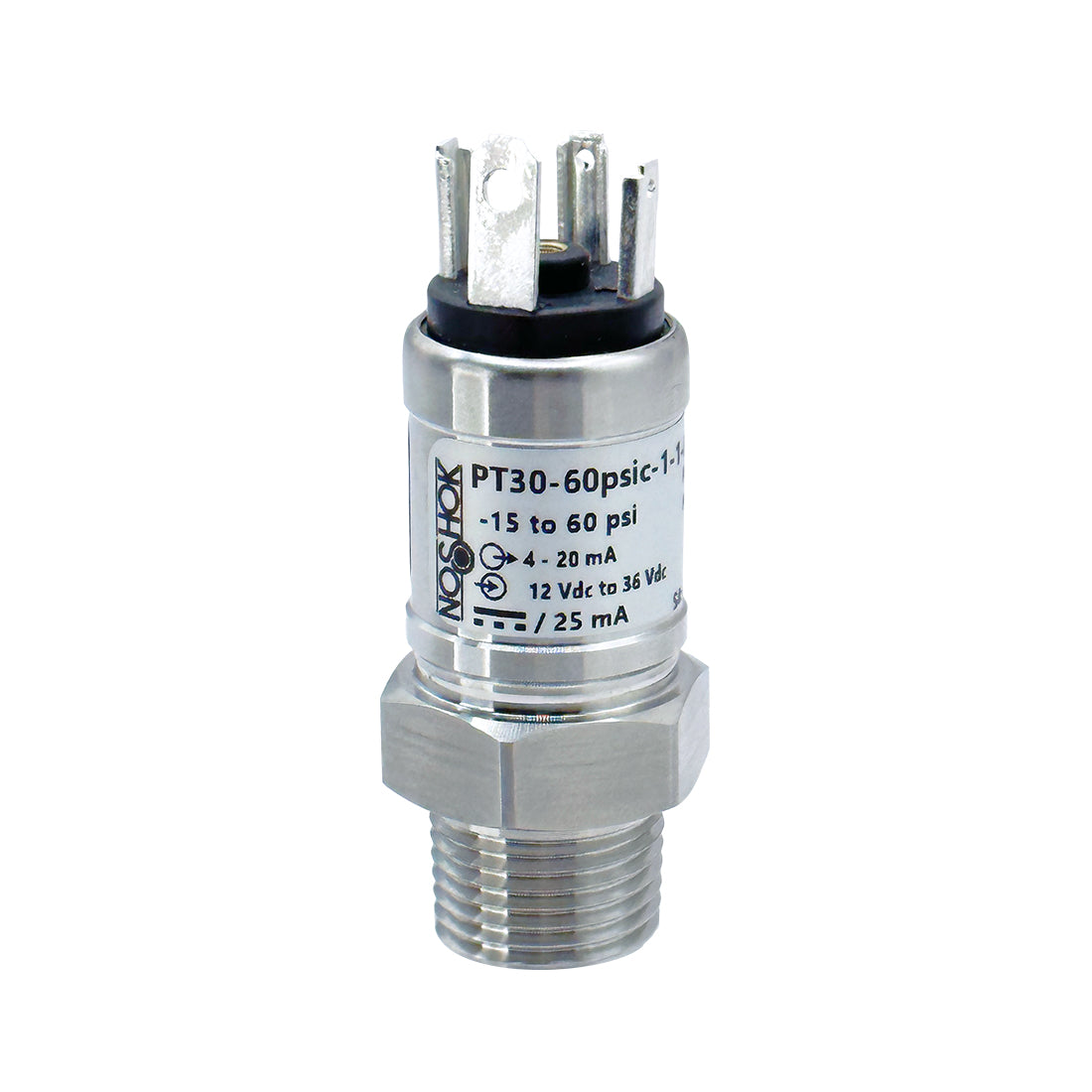 NOSHOK, Inc. PT30-2psig-1-1-82-80 PT30 Automatización industrial Medidor Corriente analógica Macho - 1/2" (12.7mm) NPT