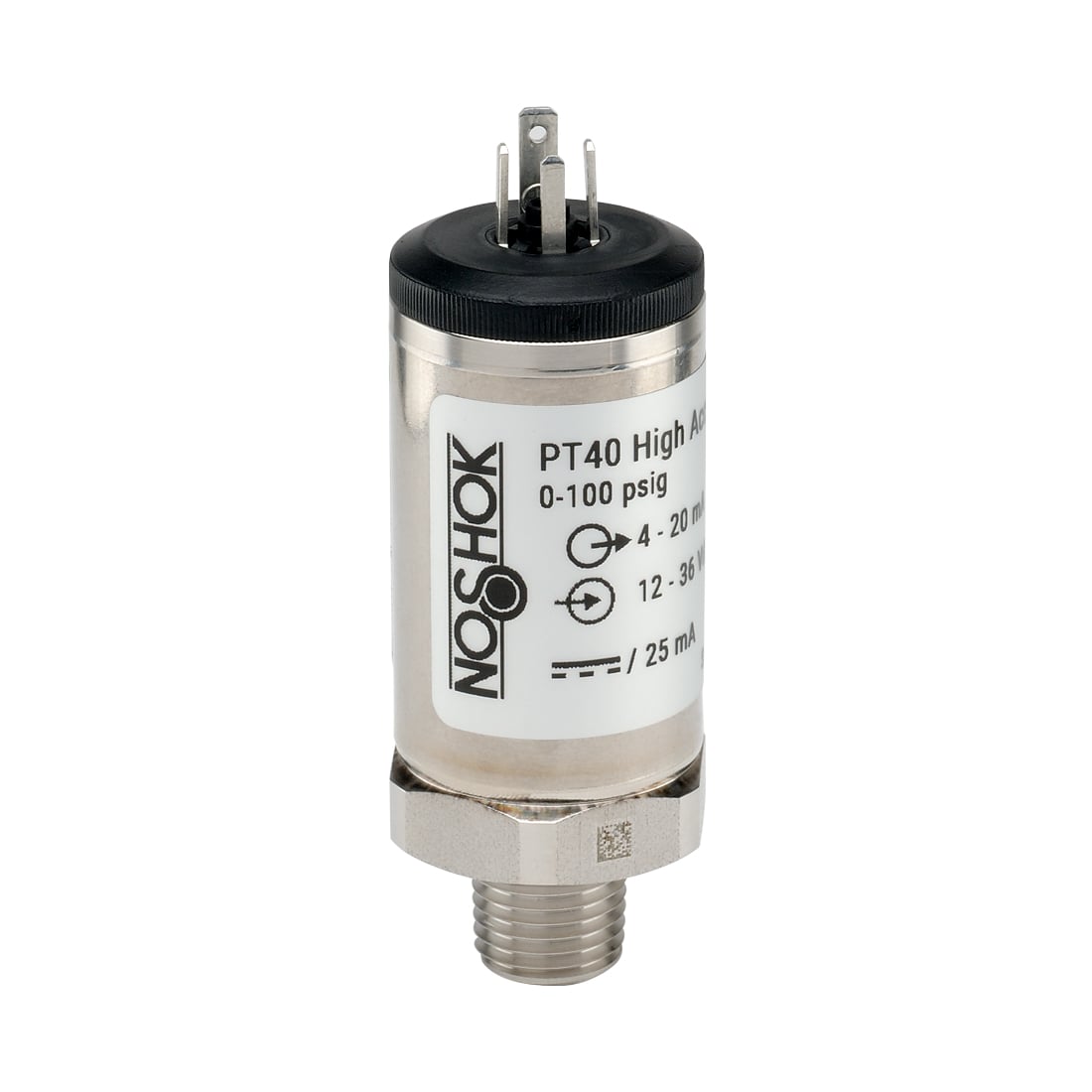 NOSHOK, Inc. PT40-7500psig-2-5-45-70-ST8-CC PT40 Industrial Medidor Voltaje analógico Macho - 7/16" (11.11mm) SAE4