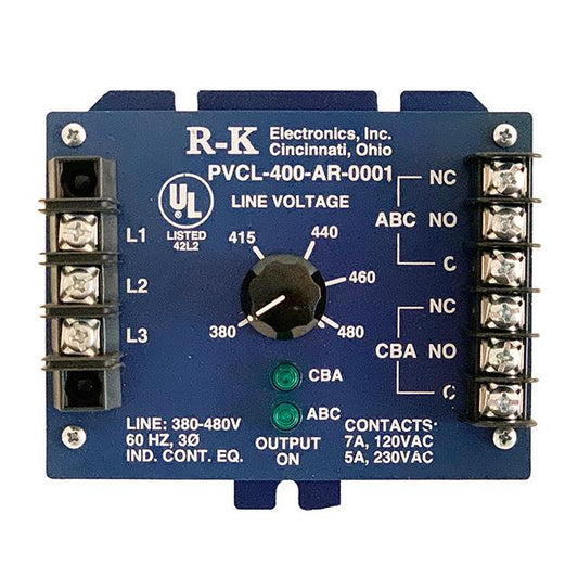 R-K Electronics, Inc. PVCO-200-AR - Sobrevoltaje, subvoltaje 208 ~ 240VCA 5s -20°C ~ 40°C