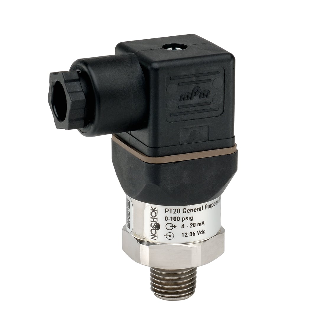 NOSHOK, Inc. PT20-1500PSIG-1-5-2-8-ST8 PT20 Industrial Medidor Corriente analógica, voltaje analógico Macho - 1/4" (6.35mm) NPT