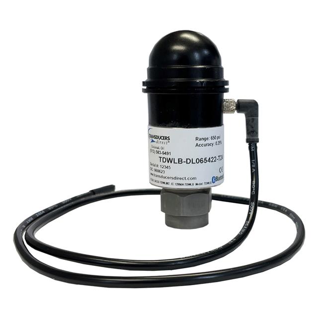 Transducers Direct TDWLB-DL0500424-T24 CirrusSense Automatización industrial Medidor BlueTooth Hembra - 7/16" (11.11mm) UNF Schrader
