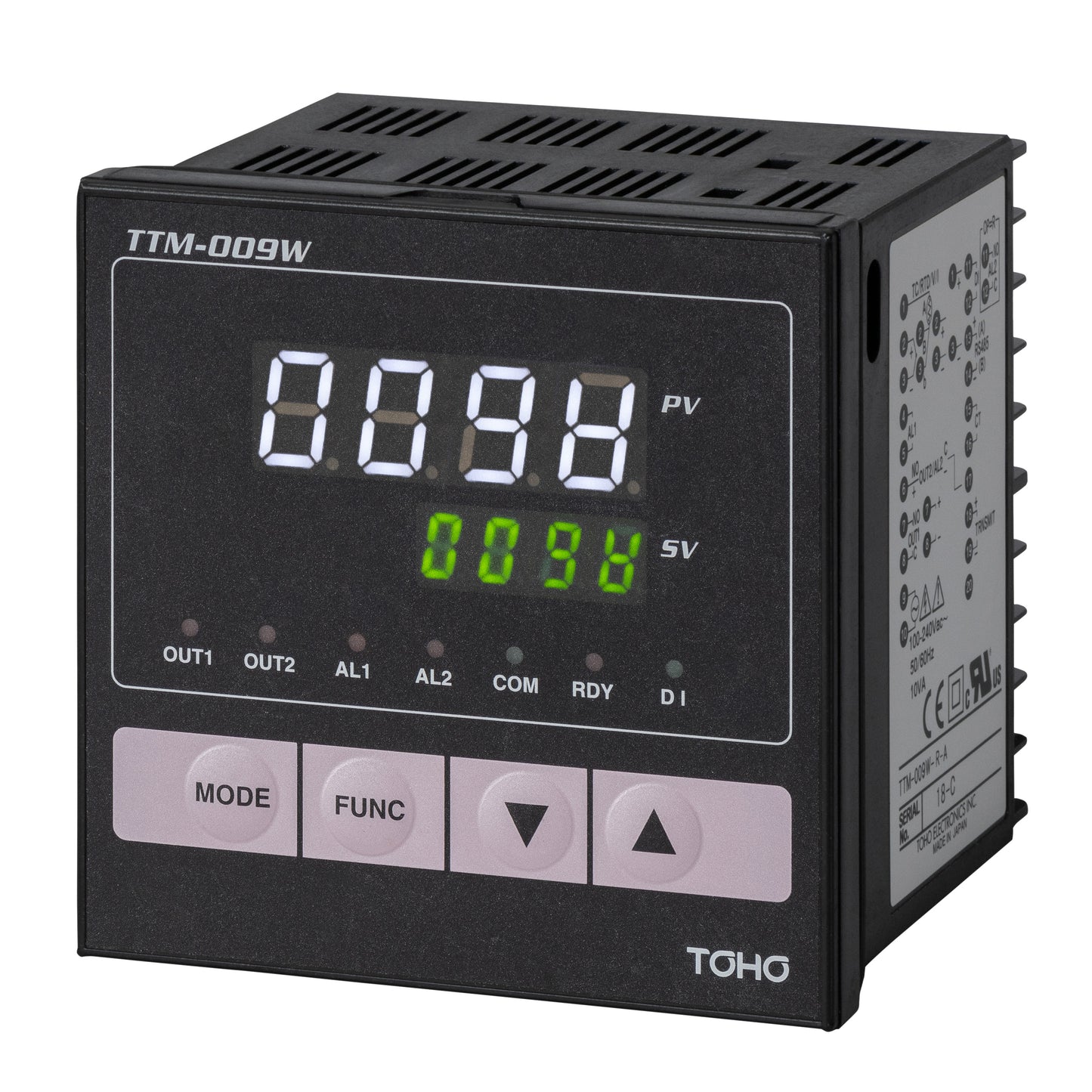 TOHO ELECTRONICS INC. TTM-009W-R-A TTM-000W Temperature Controller (RTD, Type B, J, K, N, R, S, T) -200°C ~ 1800°C, -328°F ~ 3272°F