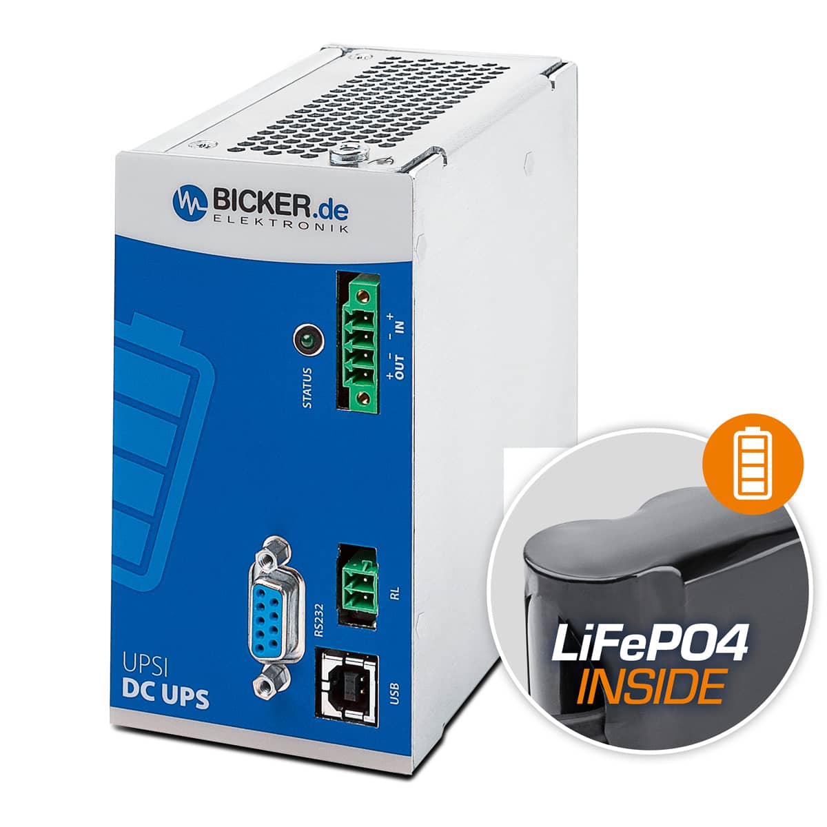 Bicker Elektronik GmbH UPSI-2406DP3 * - Uso general, control industrial, red, monofásico Riel Din