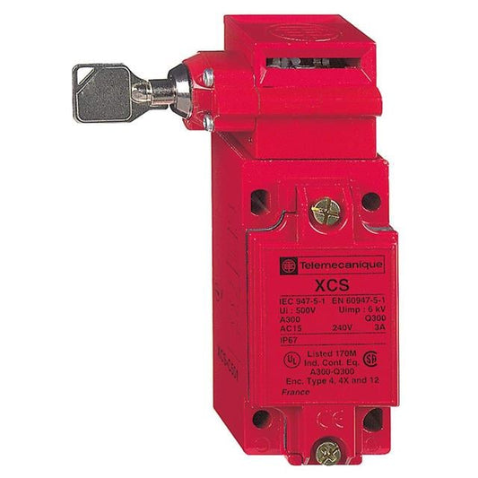 Telemecanique Sensors XCSC703 XCSC Bloqueo de llave 3PST-2NC (Normalmente cerrado)/1NO (Normalmente abierto)