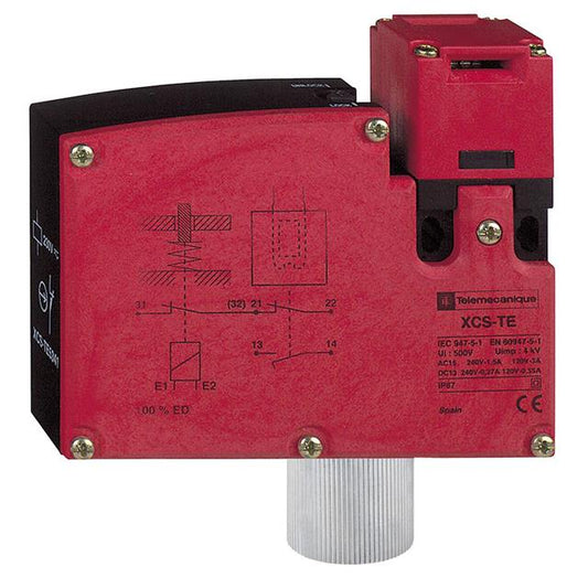 Telemecanique Sensors XCSTE7313 XCSTE Bloqueo de solenoide DPST-NC (Normalmente cerrado)